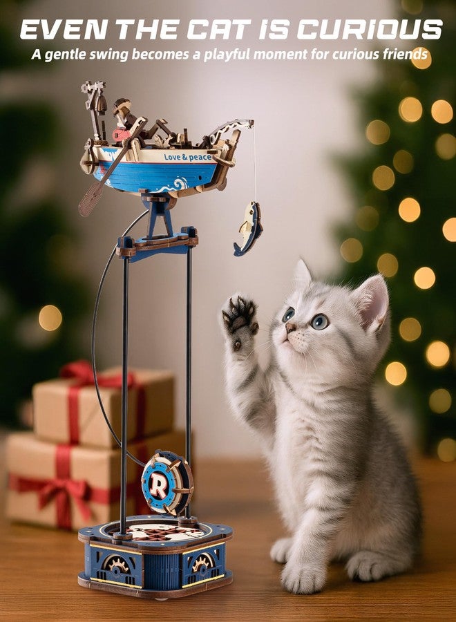 ROBOTIME 3D Wooden Puzzles for Adults, Ship Gravity Swing Model, Aircraft Model Kits for Age 14+,3D Puzzle Model Building Kit, Birthday/Christmas/Creative Gifts for Adults&Teens - Image 5